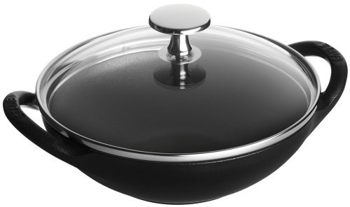 STAUB 1311723 Baby Wok, matt schwarz, Gusseisen