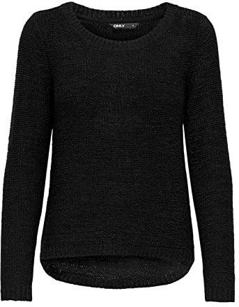 ONLY Damen Onlgeena Xo L/S KNT Noos Pullover,Schwarz (Black),38 (Herstellergröße: M)