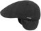 Stetson Texas Wool Ohrenschutz Flatcap Herren - Schiebermütze mit Kaschmir - Wintercap mit Earflaps (ausklappbar) - Herrencap mit Futter (Baumwolle) - Wollcap Herbst/Winter anthrazit XL (60-61 cm)