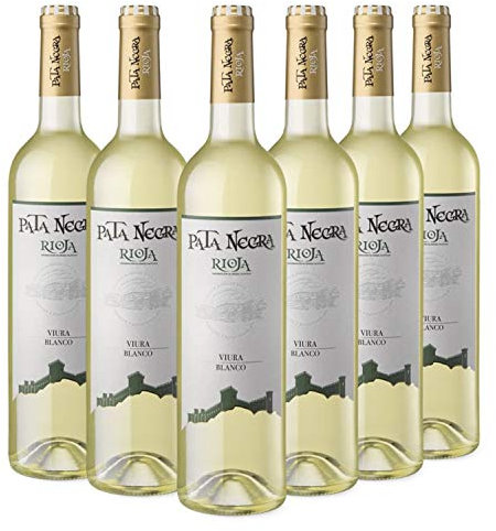 Pata Negra Viura Vino Blanco D.O Rioja - Pack de 6 Botellas x 750 ml