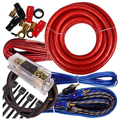 Complete 3500W Gravity 4 Gauge Amplifier Installation Wiring Kit Amp Pk1 4 Ga Red - for Installer and DIY Hobbyist - Perfect for Car/Truck/Motorcycle/Rv/ATV