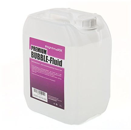 LightmaXX Premium Bubble Fluid 5L, Hochwertiges Seifenblasenfluid, Für Seifenblasen-Maschinen, Leicht, Geruchlos, Made in Germany