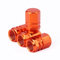 RAILONCH Auto Reifen Ventilkappen Aluminiumlegierung Universal Rad Staubschutzkappen für Auto Auto Staubdicht Kappe Reifen Radschaft Luft Ventilkappe, 4Stück (Hexagon Orange)
