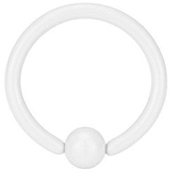 eeddoo Piercing-Ring Helix-Piercing Weiß Edelstahl 10 mm