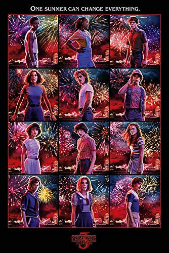 Stranger Things Poster Season 3 Collage (61cm x 91,5cm) + Original tesa Powerstrips® (1 Pack/20 STK.)