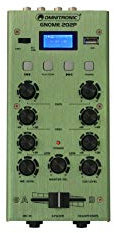 OMNITRONIC GNOME-202P Mini-Mixer grün | 2-Kanal-DJ-Mixer mit Bluetooth und MP3-Player im Miniaturformat | Regelbarer Mikrofoneingang/Kopfhörerausgang über 6,3-mm-Klinke