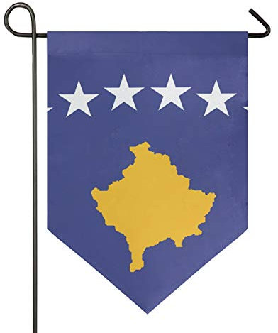 MontoJ Drapeau du Kosovo Home Sweet Home Garden Drapeau vertical double face Décoration extérieure 12x18.5 in 1