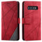 SONWO Hülle für Samsung Galaxy S10, Premium Leder PU Handyhülle Flip Case Wallet Silikon Bumper Schutzhülle Klapphülle für Galaxy S10, Rot