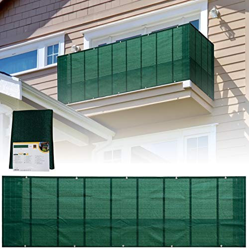 Sichtschutz Gartenzaun Grün, Balkon Sichtschutz 100 cm Hoch, Zaunblende, Sichtschutz für Gartenzaun & BalkongeläNder, HDPE Gewebe Balkonverkleidung, In Div. Größen,100x400cm