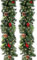 270cm Guirlande Sapin Artificiel Nëol Lumineuse Vert avec 50 LEDs,230 Tete,Pomme de pin Fruit Rouge,Couronne Sapin Noël pour décoration Cheminée Porte Escalier (270CM, Guirlande avec LED)