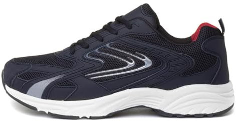 XL Weaver Mens Navy Lace Up Trainer - Size 8 UK - Blue