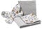 Medi Partners Babydecke Krabbeldecke Set 3in1 100% Baumwolle Minky Kinderdecke 55x75 + 35x30cm flaches Kissen und Anti-Schock-Kissen Schmetterling (REH mit grauem Minky)