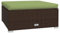 vidaXL Gartenhocker mit Kissen Sitzhocker Hocker Rattanhocker Gartenmöbel Terrassenhocker Fußstütze Stahlrahmen Braun 70x70x30cm Poly Rattan