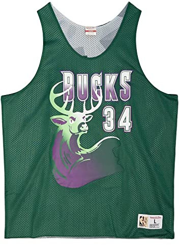Mitchell & Ness NBA Milwaukee Bucks Ray Allen Reversible Mesh Tanktop grün/violett, M