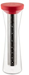 Alessi Mazagran GIA31 R - Krug für Gefilterten Kalten Kaffee, aus Borosilikatglas und Thermoplastischem Harz, Filter aus Edelstahl 18/10, Rot