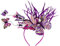 FRCOLOR Schmetterlings-stirnband Schmetterlinge Haarspangen Schmetterlingsstirnband Fascinator-stirnband Schmetterling Kopfstück Haarreifen Hut Harz Fräulein Haarnadel Hochzeit Violett