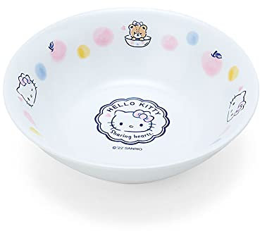 Sanrio 600555 Sanrio - Ciotola piccola, circa 12,5 cm, in porcellana, adatta al microonde, alla lavastoviglie e all'asciugatrice, motivo: Hello Kitty, Hello Kitty, personaggio Hello Kitty