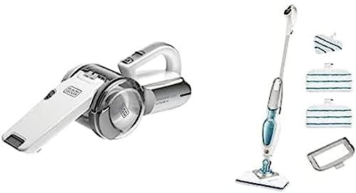 BLACK+DECKER Aspirateur à Main sans fil-18 V PV1820L-QW Balai Vapeur avec 4 Accessoires FSM1630-QS