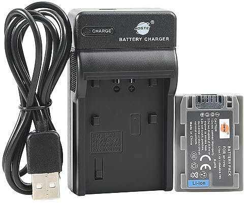 DSTE NP-FP50 Li-ION Batterie et Chargeur USB Costume Compatible pour Sony DCR-DVD103, DCR-DVD105, DCR-DVD203, DCR-DVD205, DCR-DVD305, DCR-DVD92, DCR-HC20