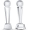 Meooeck 2 Pcs 9x2.8'' Crystal Glass Trophy with Gift Box Large Trophy Award Glass Paperweight Tournament Table Desktop Decor (Golf)