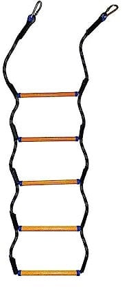 LOVIVER Boat Rope Ladder, Portable Boat Rope Ladder Extension, Fishing Rope Boarding Ladder, Swim Ladder for Sailboat,Kayak, Canoeing, 5 Tier