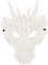 TOYANDONA Drachenmaske Tierische Hälfte Gruseliges Halloween-kostüm Drachen Kostüm Maske Drachenkopfmasken Lustige Kopfmasken Halloween-tiermasken Halbmaske Bilden Weiß Requisiten Plastik 3d