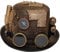 Rockible Steampunk-Hut mit Brille, handgefertigt für Erwachsene, Gothic-Tanzhut für Punk, Cosplay, Rave, Halloween