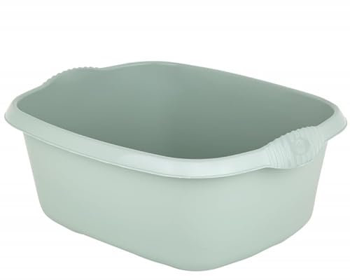 Aurora - 39cm High-Grade Rectangular Washing Up Bowl Basin With 12L Capacity – Silver Sage
