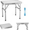 Klapptisch Campingtisch Klappbar Campingtisch Höhenverstellbar Verstellbare Höhe 26/56cm, Camping Tisch für Outdoor Camping, Picknick, Campen im Garten, Strand, Festivalls Märkte, Balkontisch