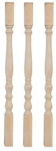 Ringhiera Vetro scale interne esterni 95cm di Altezza Palo del Fuso In Legno per Scale/Gradini/Ponte/Ringhiera Soppalco, Interno Colonnine Corrimano Pilastro con Kit Completo ( Color : 3 pack , Size :