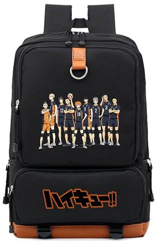 QJIRZB Haikyuu Anime-Rucksack für Studenten, 3D-Druck, Reisen, Freizeit, Schultasche, Laptop-Rucksack, Tagesrucksack für Studenten, Jungen, Mädchen, Typ1, M