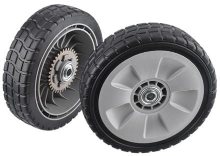 2 Pezzi Ruota Posteriore Tosaerba 8 Pollici con Ingranaggio per Honda 42710-VE2-M01ZE 42710-VE2-M02ZE HRR216K6