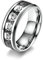 Lieson Männer Ringe Edelstahl Partnerringe, Totenkopf 8MM Kohlefaser Verlobungsringe Freundschaftsringe Eheringe Hochzeitsringe für Herren Silber Gr.62 (19.7)