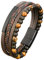 Mochity Lederarmband für Herren 21cm - Schwarz, Braun, Blau - Edelstahl Perlenkette Armband - Geschenke Schmuck für Männer (Braun)