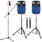 VONYX VPS102A Complete Home Karaoke System for Adults with Bluetooth Speakers, Wireless Microphones, Tablet Holder Stand & USB MP3 Player for Parties and Home Audio Entertainment