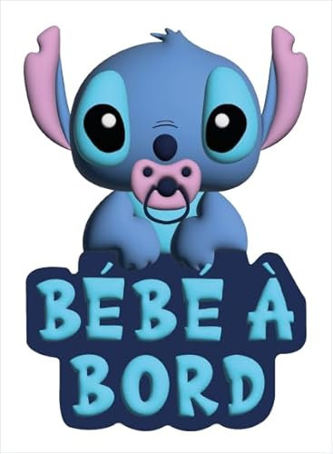Autocollant bébé à bord, petite créature bleue, vinyle haute qualité, autocollant voiture, moderne et fun, 100% français