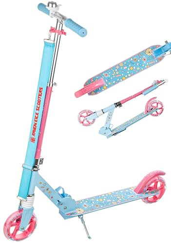 RAVEN Scooter Roller Tretroller Kickscooter für Kinder |klappbar | höhenverstellbar | Tragegurt (Lilliana ohne Handbremse, 145mm)