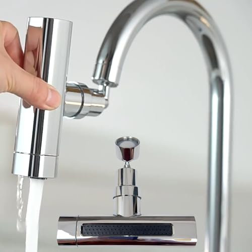 aireador grifo giratorio 1080º, extensor adaptador grifo de lavabo y cocina,difusor grifo de cocina para baño y cocina con tres modos de chorro,grifo giratorio universal, torneira cozinha-