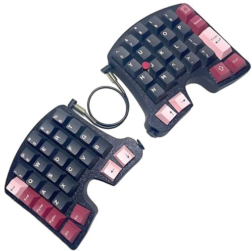 Split Ergonomic 60% Mechanical Keyboard - Hot-Swappable 56 Keys with QMK/VIA Support, PBT Keycaps, USB-C, and Mini Independent Gaming Layout for Ultimate Comfort and Customization