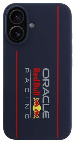 CG MOBILE Red Bull RBHMP16S24SIOLRV Hülle für iPhone 16 6.1 Zoll Marineblau Lizenziert Silicone Vertical Logo MagSafe-kompatibel