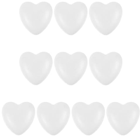 Garneck Styroporherz Zum Basteln 10 Herzbälle Aus Styropor Herzförmige Deko-Herzen Zum Bemalen Kleben Schneiden Und Schleifen Für DIY-Ornamente Hochzeitsdeko Valentinstag Babyparty