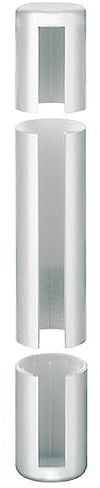 cyclingcolors 2x Zierhülse türband Abdeckhauben türscharnier rund Fenster Tür Scharnier Kappe Schutz Möbel Abdeckappen, 20mm matt chrom Länge 149mm Kunststoff