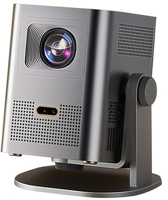 Projecteur Domestique Voiture Extérieur Mobile Chambre Dortoir Projecteur HD Intelligent Videoprojecteur Auto Verticale Keystone/Focus Électrique /360°Rotating A