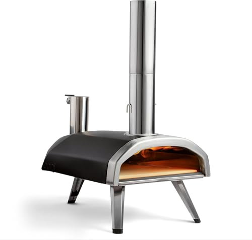 Ooni Fyra 12 Horno de pizza portátil para exterior de pellets – Versátil horno de exterior para pizza, carne, pescado, etc. – Pizza Napolitana en solo 60 segundos, alcanza los 500 °C en tan solo 20