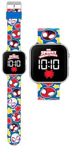CARTOON Montre-bracelet numérique écran led, bracelet en silicone pour enfants, Spidey