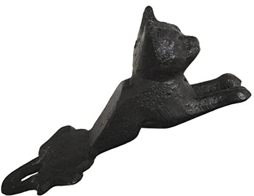 WEKADRIN Cast Iron Cat Doorstop Wedge Anti-Collision Metal Door Floor Block Decorative Door Stopper for Bedroom and Home
