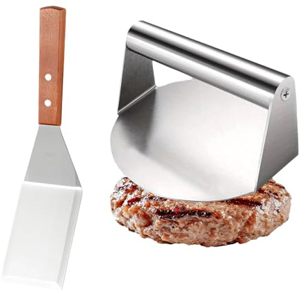 DEANKEJI 5,5 Zoll Smash Burgerpresse, 2 Stück Burger Presse-Pack, mit Antihaftbeschichtung Burger Patty Presse, Ideal für Gleichmäßige Burger – die Perfekte Wahl für Grill und Küche