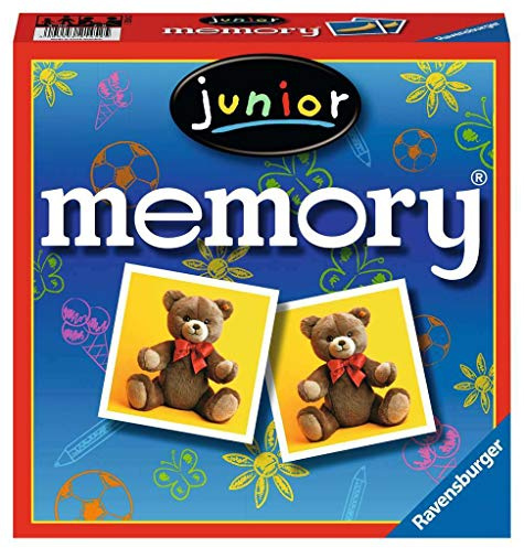 Ravensburger 21452 - Junior Memory, der Spieleklassiker für die ganze Familie, Merkspiel für 2-8 Spieler ab 4 Jahren