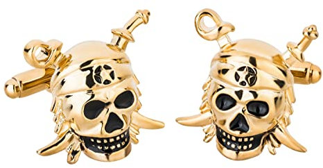 TEROON Manschettenknöpfe Totenkopf