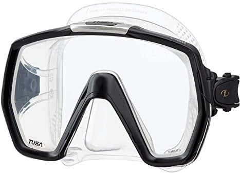 Tusa tauch-maske Freedom HD schnorchelmaske erwachsene profi, silikon transparent, schwarz